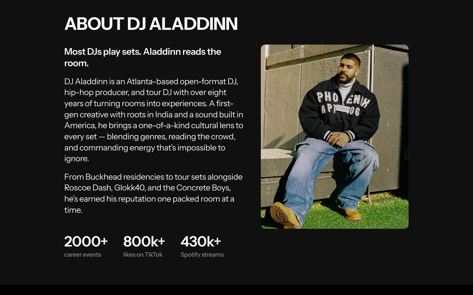 About DJ Aladdinn, with his career numbers
