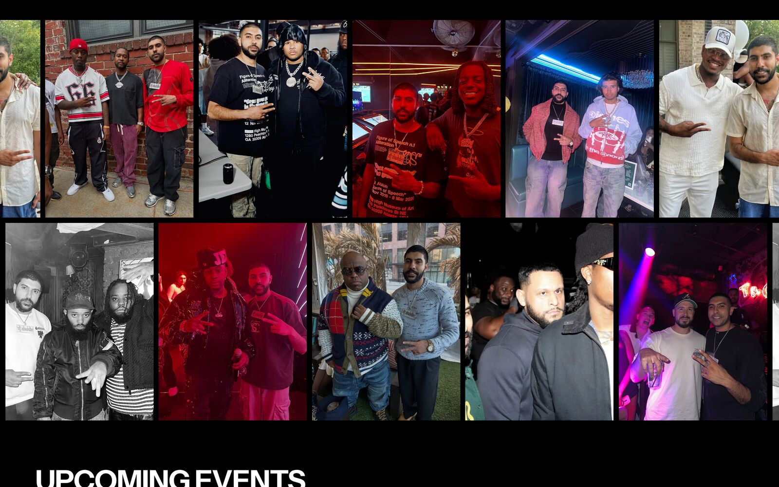 A grid of photos from DJ Aladdinn&rsquo;s sets