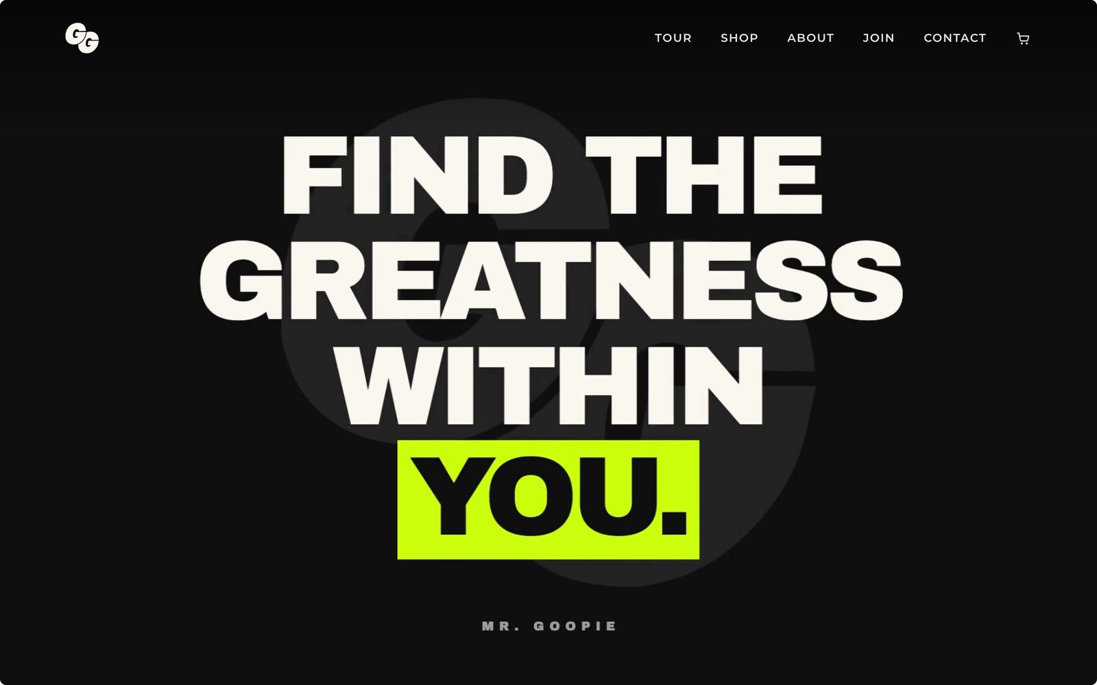 Mr. Goopie&rsquo;s homepage: Find the greatness within you